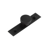 Thaxted Cupboard Knobs 40mm Stepped Backplate  Black - Hoxton Kits